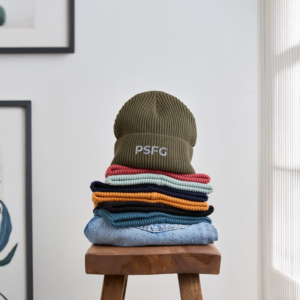 Bonnet bio FISHERMAN Brodé - kaki