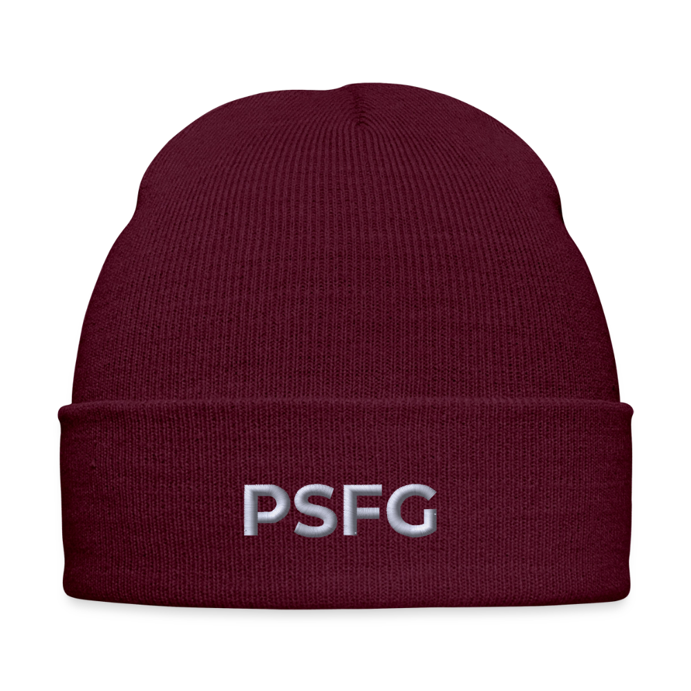 Bonnet d'hiver Brodé logo blanc - bordeaux
