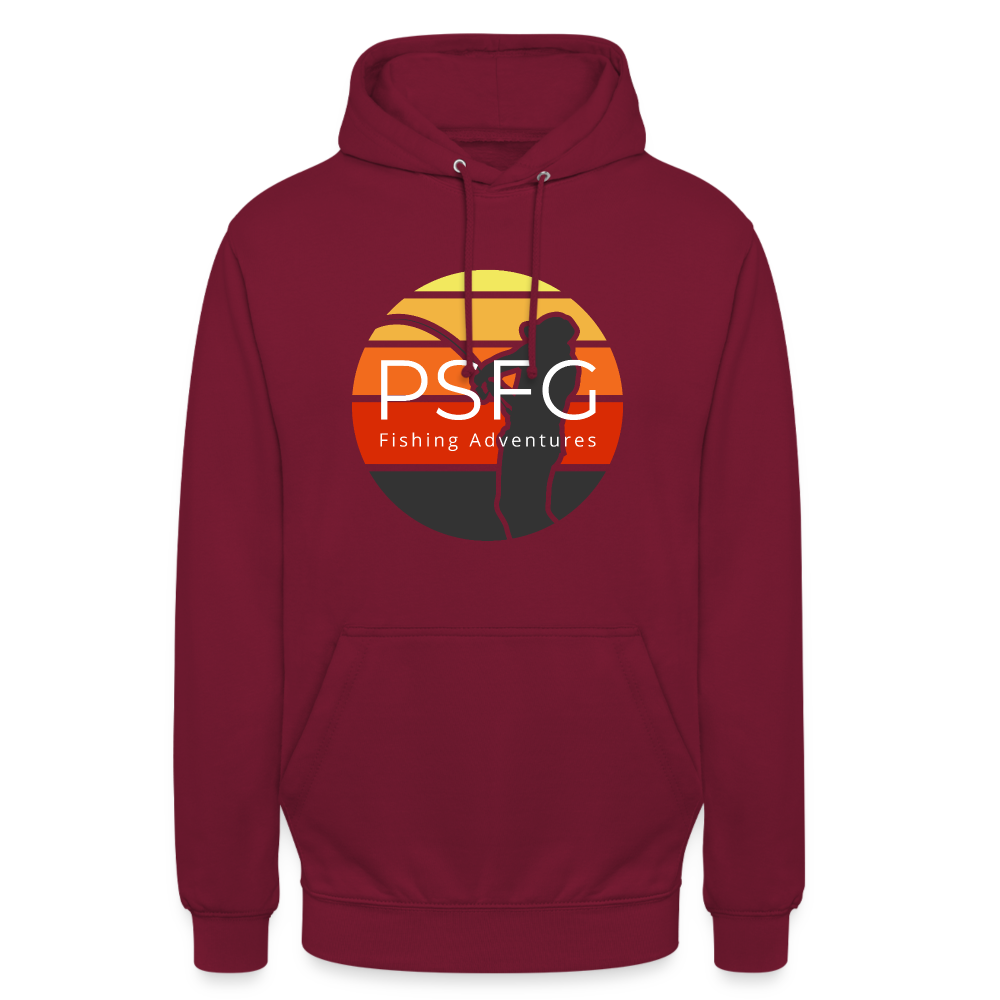 Sweat-shirt à capuche unisexe - bordeaux