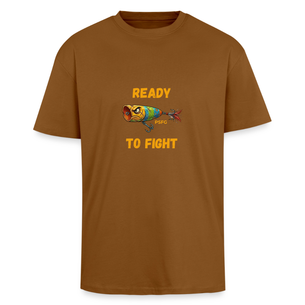 T-shirt unisexe oversize épais angry popper - toffee