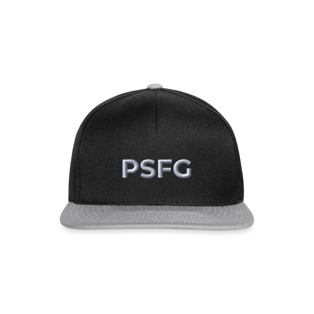 Casquette snapback Brodée - noir/gris