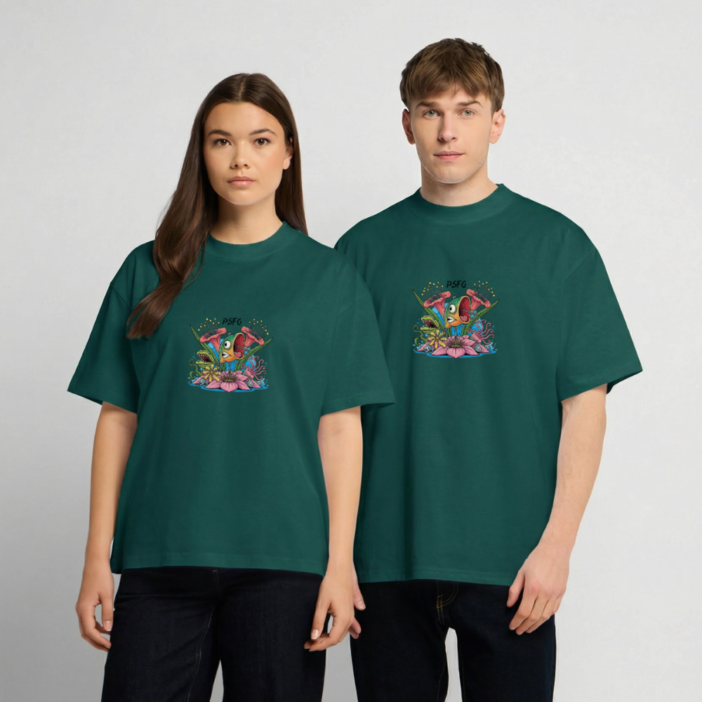 T-shirt unisexe oversize épais sub marine - hunter green
