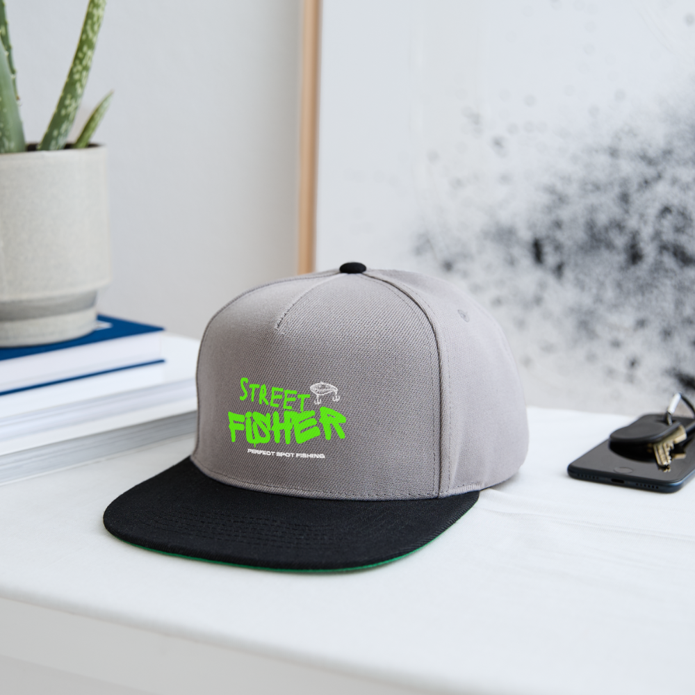 Casquette snapback - gris graphite/noir