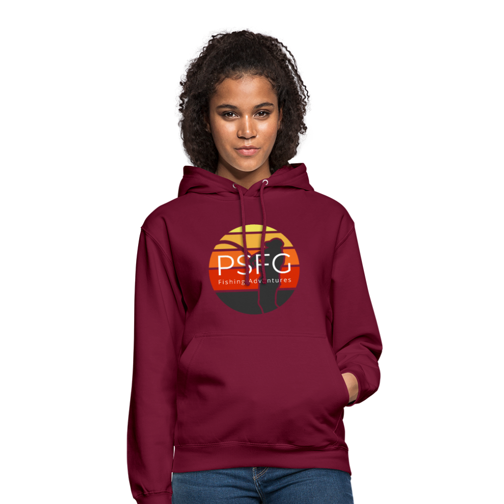 Sweat-shirt à capuche unisexe - bordeaux