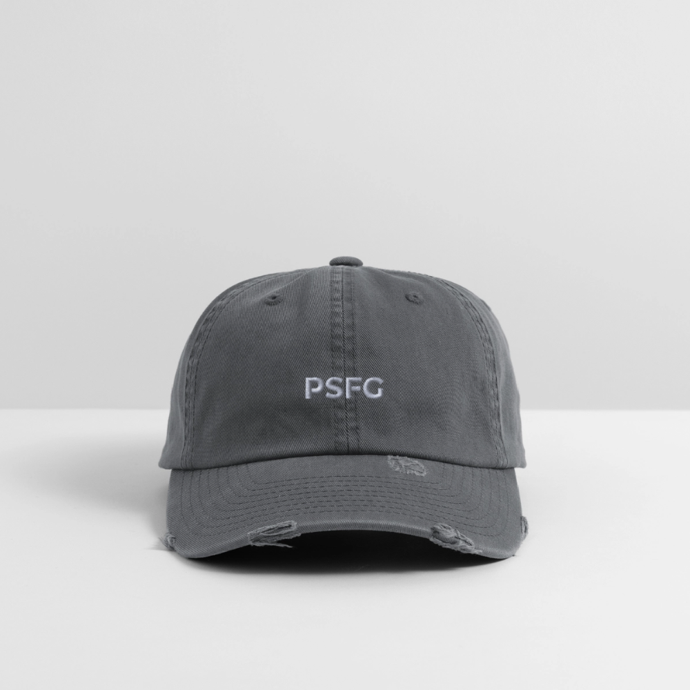 Casquette vintage effet usé Flexfit Brodée - charbon