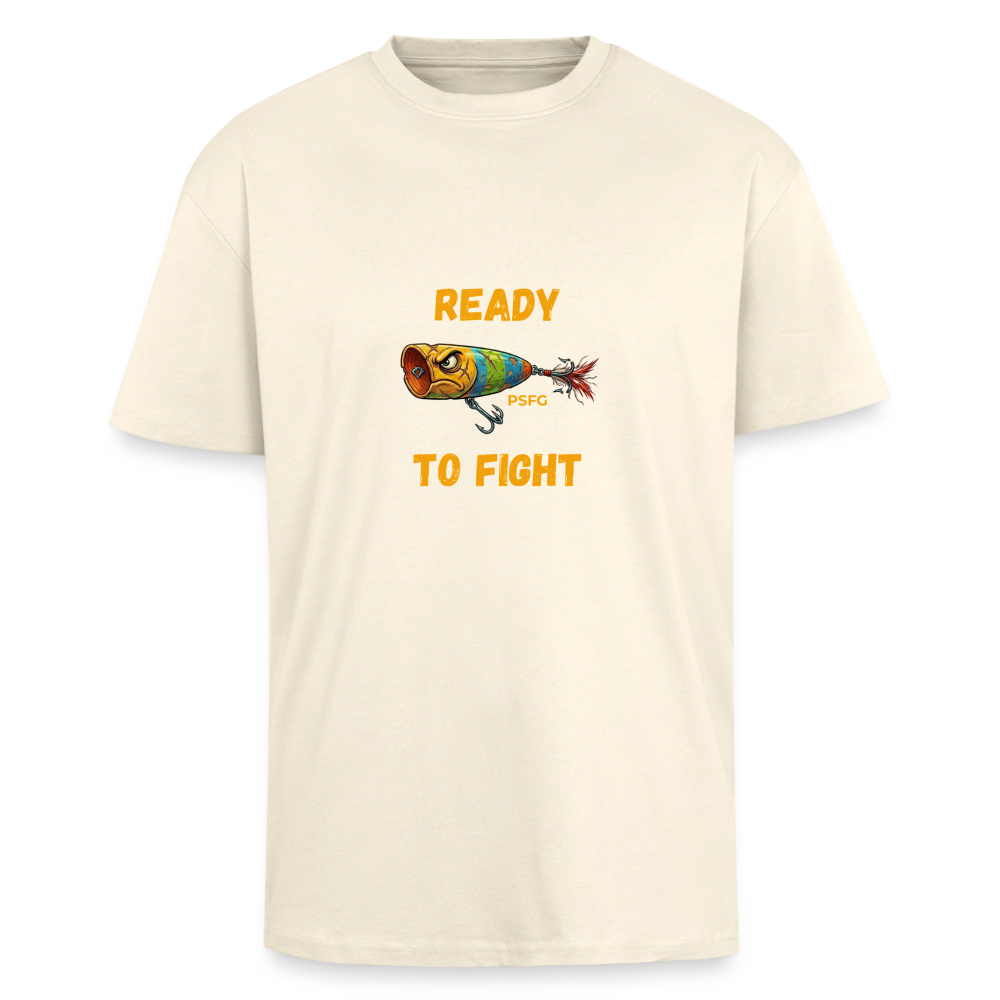 T-shirt unisexe oversize épais angry popper - crème