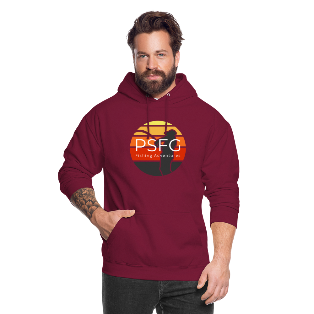 Sweat-shirt à capuche unisexe - bordeaux