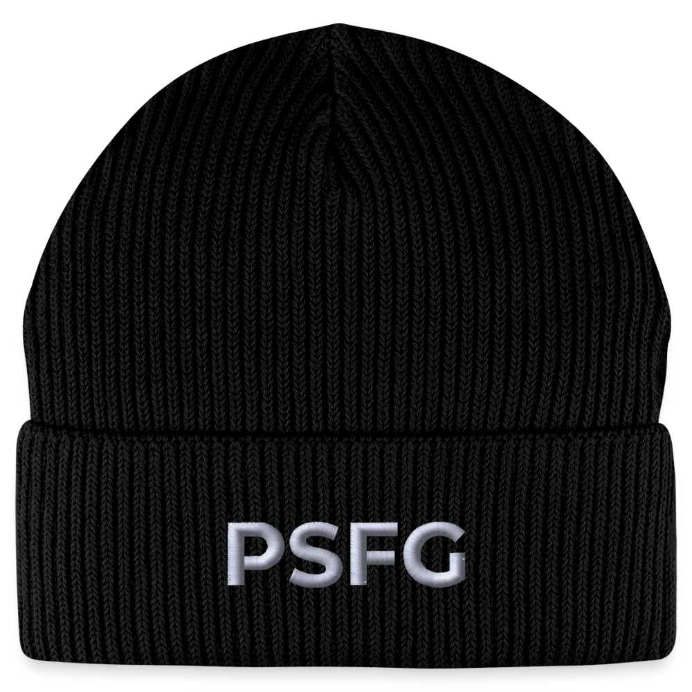 Bonnet bio FISHERMAN Brodé - noir