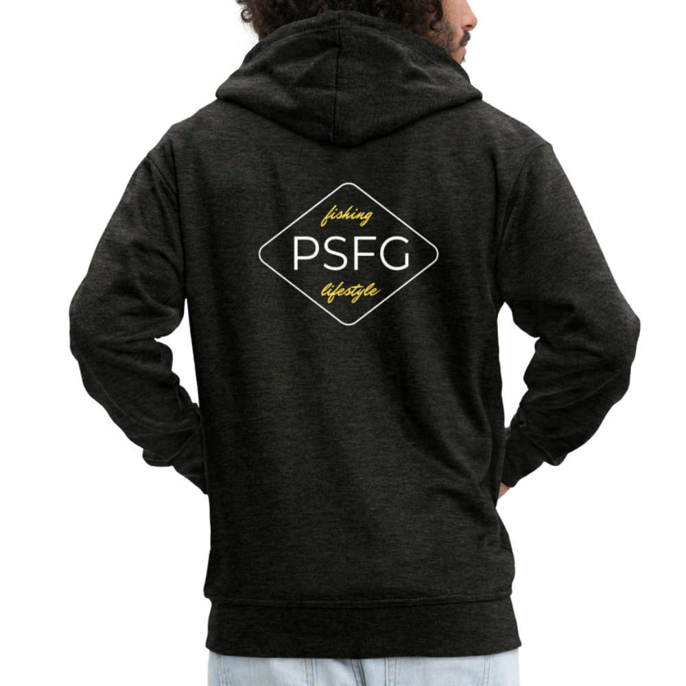 Veste à capuche Premium Homme - charbon
