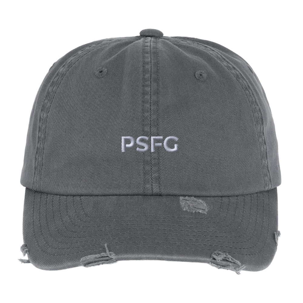 Casquette vintage effet usé Flexfit Brodée - charbon