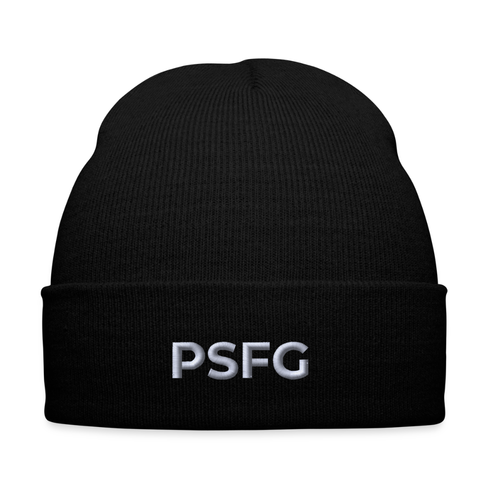 Bonnet d'hiver Brodé logo blanc - noir