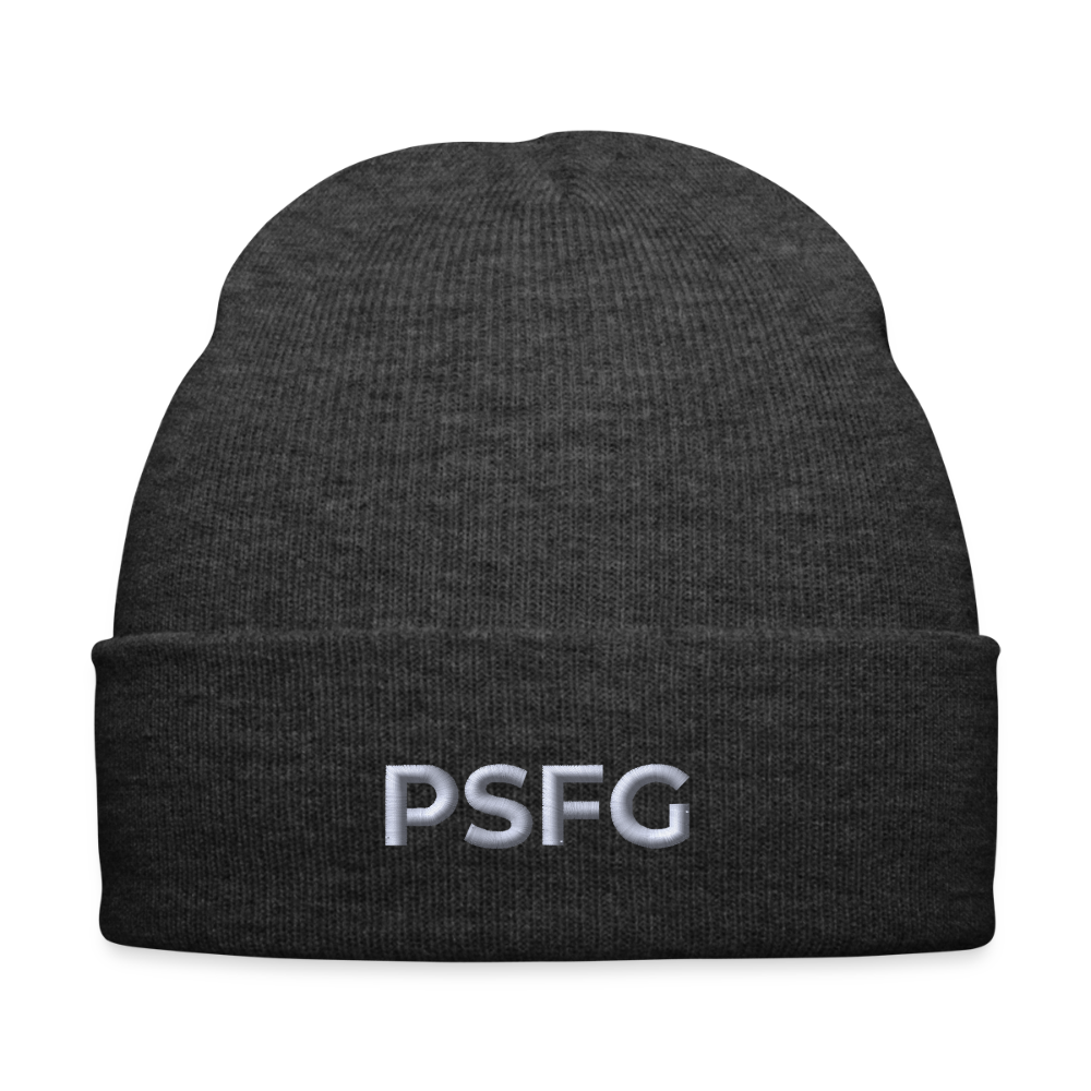 Bonnet d'hiver Brodé logo blanc - gris anthracite