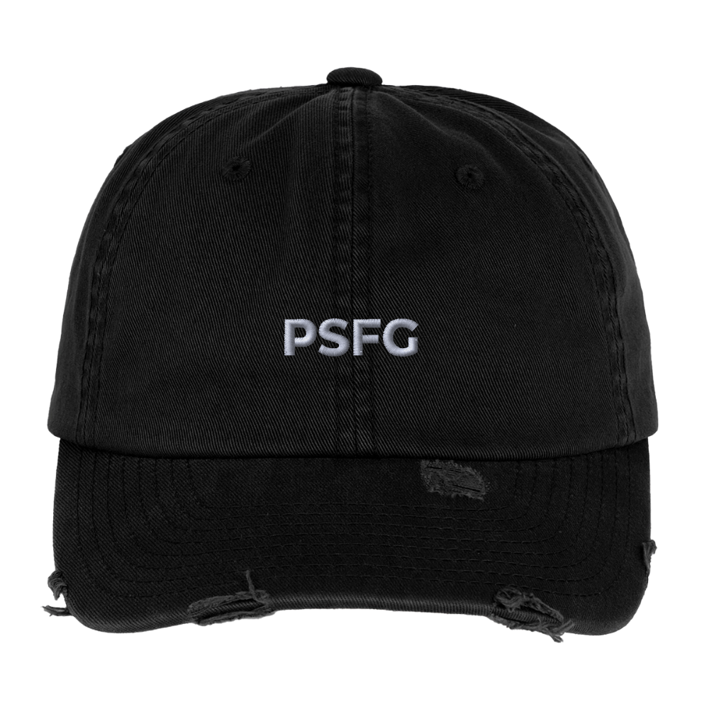 Casquette vintage effet usé Flexfit Brodée - noir