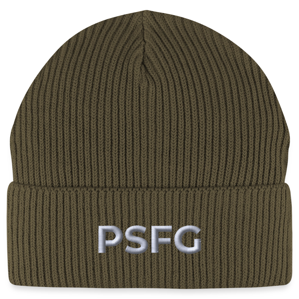 Bonnet bio FISHERMAN Brodé - kaki