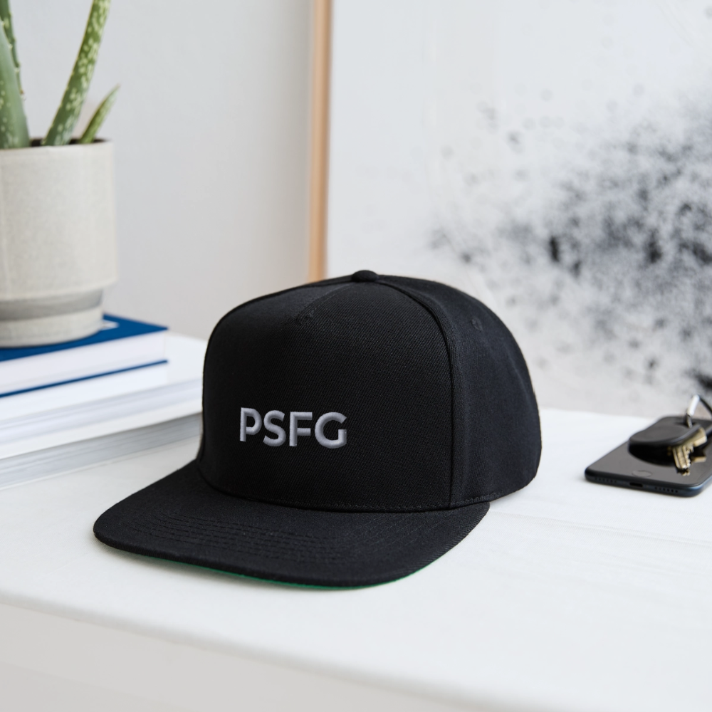 Casquette snapback Brodée - noir/noir