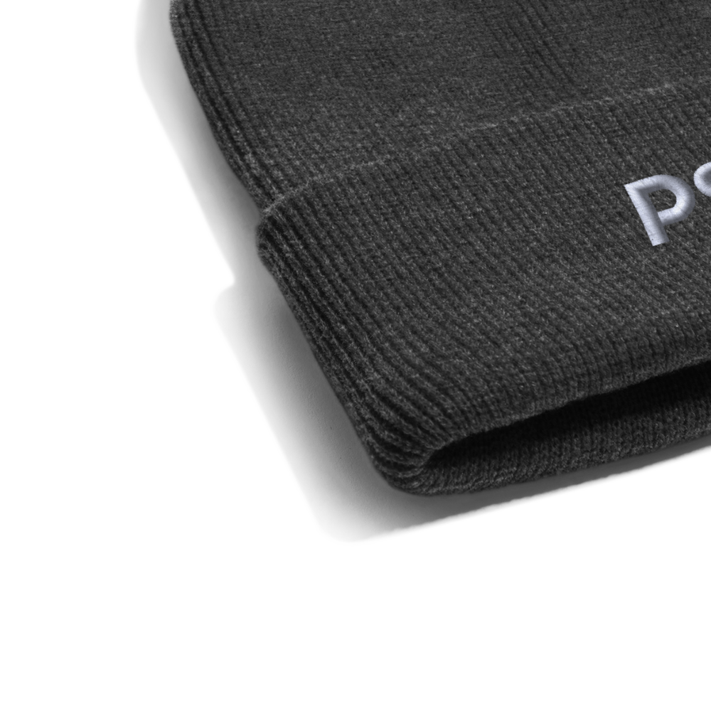 Bonnet d'hiver Brodé logo blanc - gris anthracite
