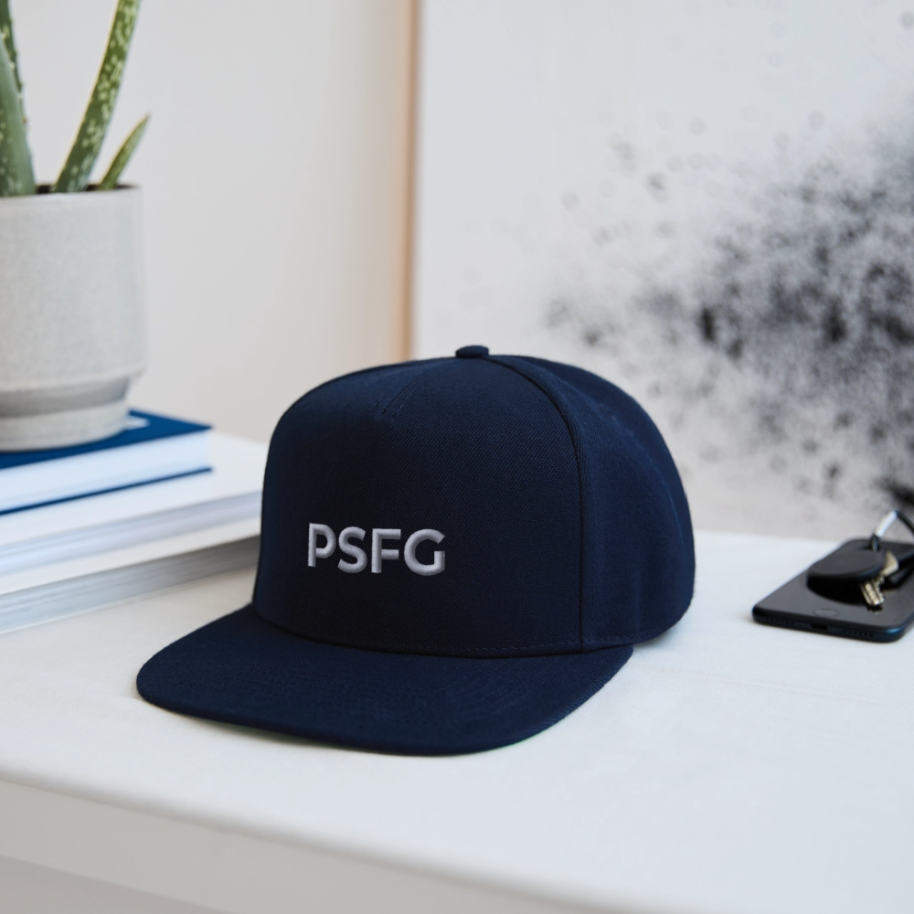 Casquette snapback Brodée - marine/marine