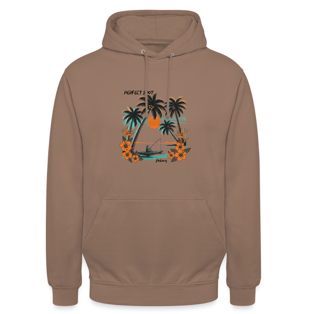 Sweat-shirt à capuche unisexe sunset - moka
