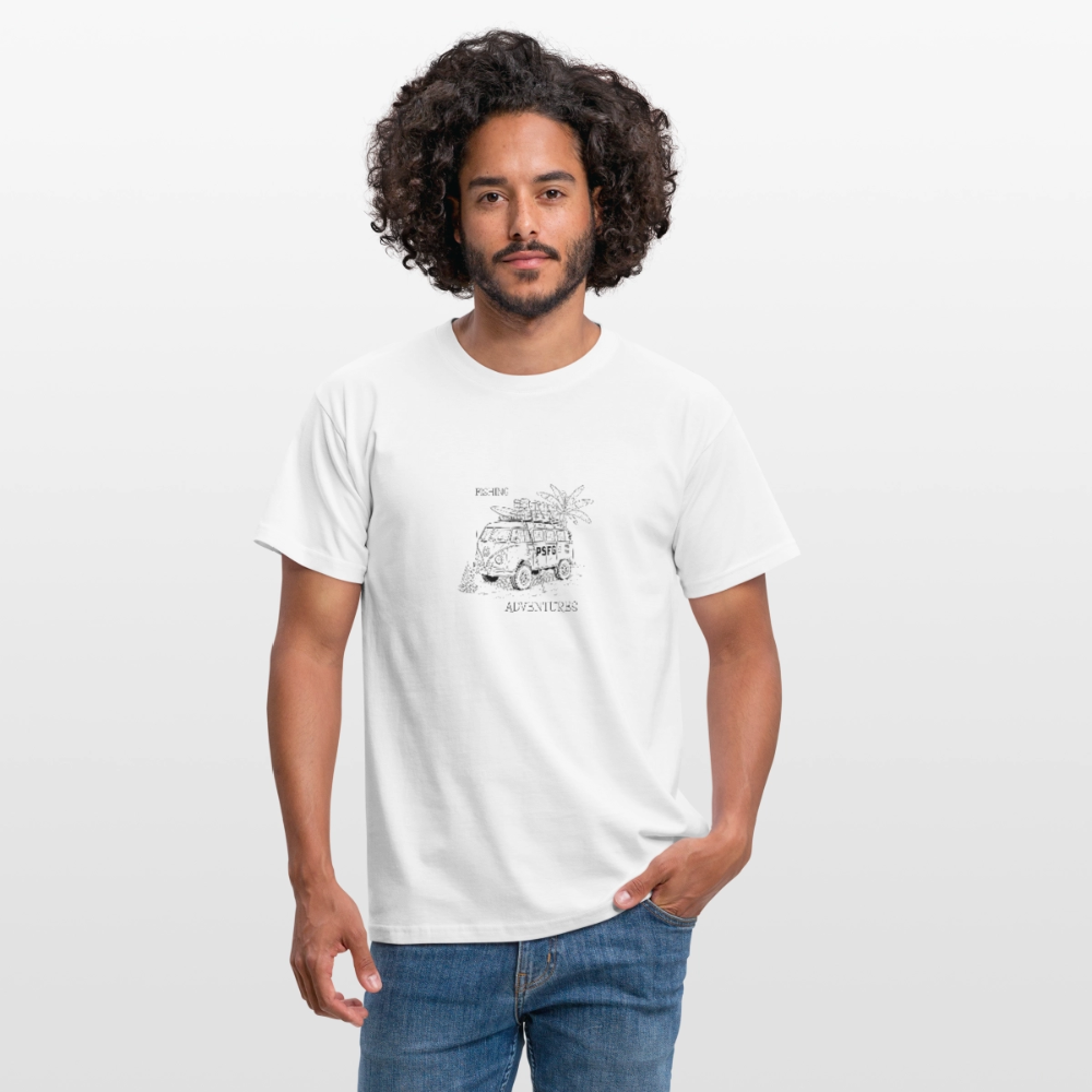T-shirt Homme adventure van - blanc