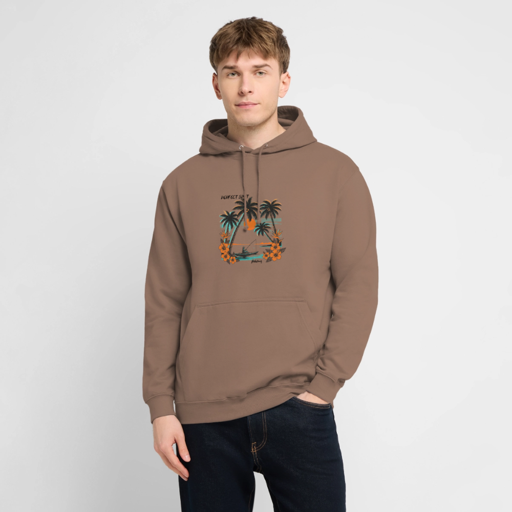 Sweat-shirt à capuche unisexe sunset - moka