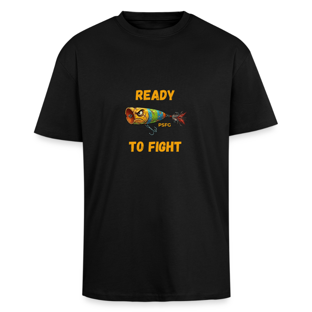 T-shirt unisexe oversize épais angry popper - noir