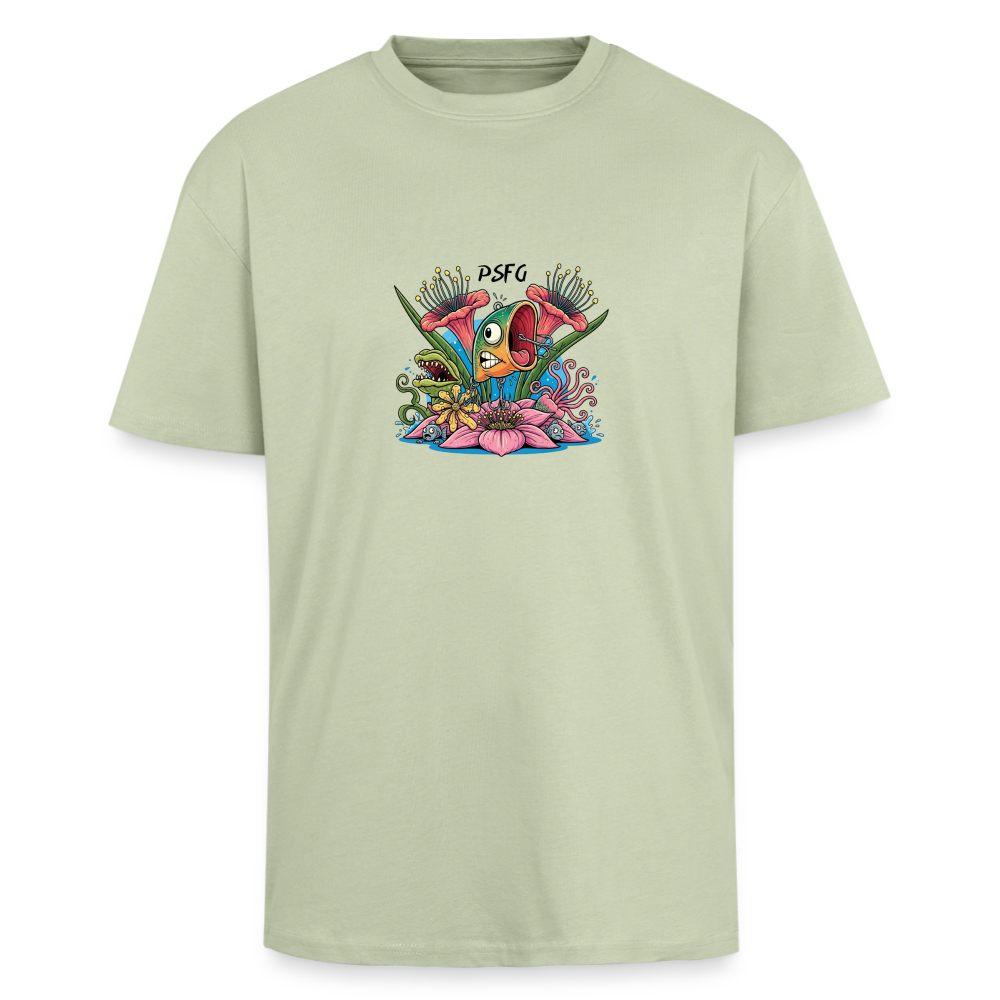 T-shirt unisexe oversize épais sub marine - vert sauge léger 